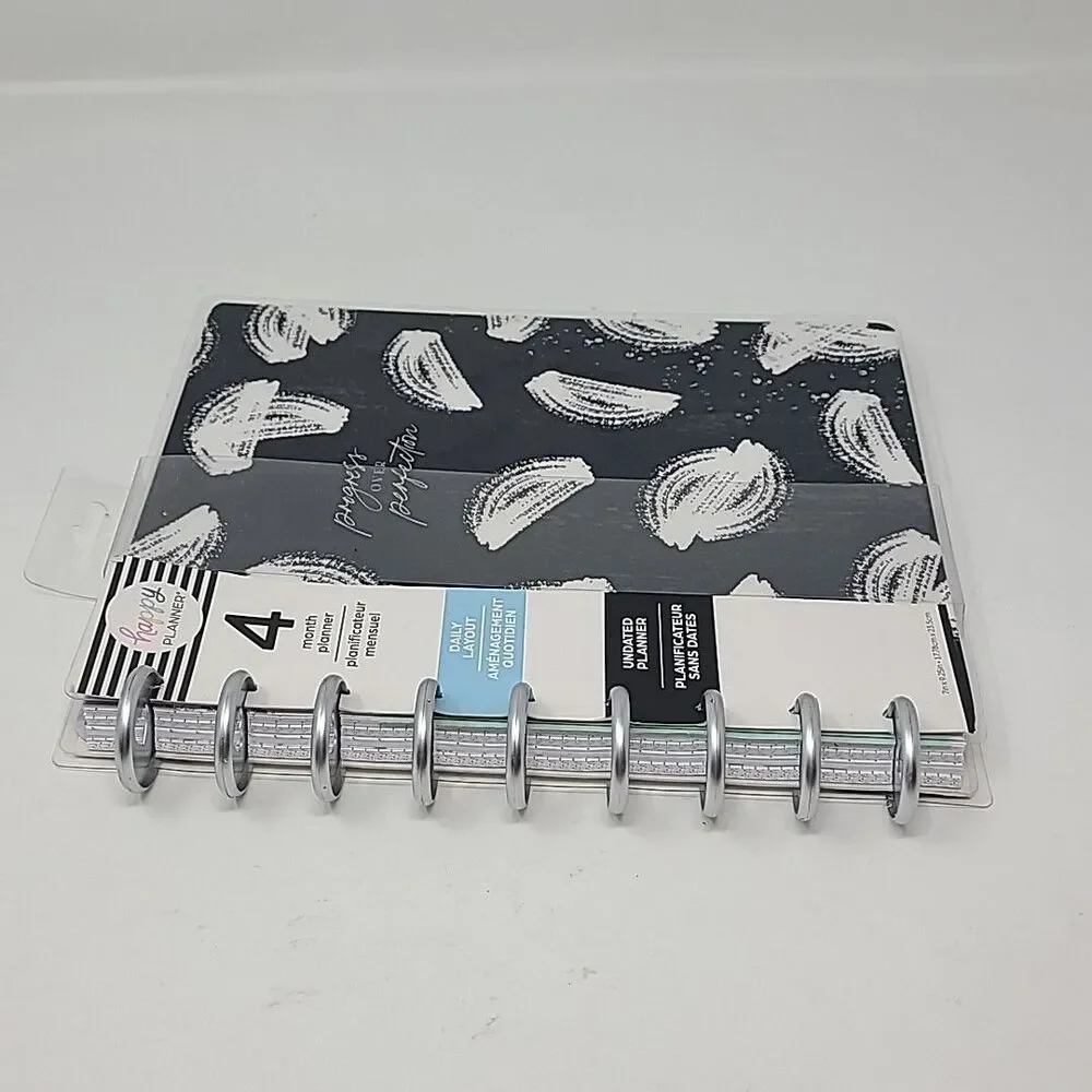 Happy Planner Funky Abstracts Undated 4 Month Planner Daily Layout New
